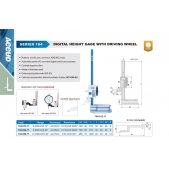 ACCUD 184-024-11 digitální výškoměr s posuvným kolečkem 600mm/24