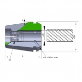 Kleština typ ER25 s vnitřním čtyřhranem a těsněním pr. 12 x 9mm