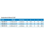 ACCUD 162-006-14 posuvné měřítko s nastavitelným ramenem 150mm ( 0.05mm )