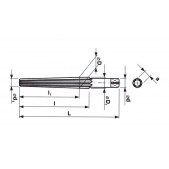 Výstružník ruční kuželový 1:10 HSS 221460 24 mm