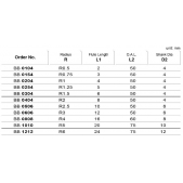 TK stopková fréza kopírovací BB0254, 2,5x5mm, R1,25