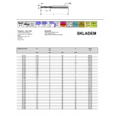 TK vrták MICRO, 8xD, bez chlazení 1,6x38x16