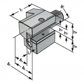 Axiální držák C3-25x16 -pravý,krátký DIN 69880 (ISO 10889)