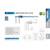 ACCUD 136-012-13S digitální posuvné měřítko pro vnitřní drážky 50-300mm délka měřících ramen 110mmm ( 0.01mm/0.0005