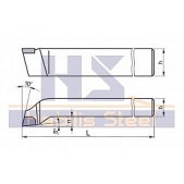 Soustružnický nůž ubírací rohový, pravý 223722 20x12 mm U 30