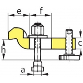 Nastavitelná upínka zalomená AMF 37 0720 - 14mm