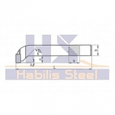 Soustružnický nůž ubírací čelní, levý 223715 25x25 mm S 45