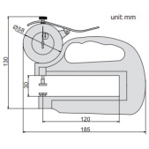 ACCUD 444-010-12 číselníkový tloušťkoměr, oválné - ploché doteky 0-10mm ( 0.02mm )