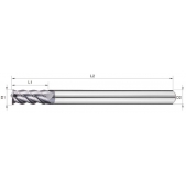 TK stopková fréza s prodlouženou upínací částí QELB0606, 6 x 15 mm