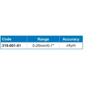 ACCUD 319-001-01 digitální mikrometr pro měření krimpovacího spoje 0-25mm/0-1  IP65 (0.001mm/0.00005