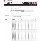 TK stopková fréza s dlouhým krkem SEFA02510, 2,5x8mm,