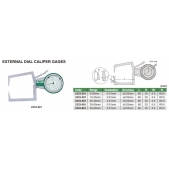 INSIZE 2333-501 číselníkový úchylkoměr s měřicími rameny pro vnější měření 30-50mm / 0,01mm