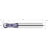 TK stopková fréza s prodlouženou upínací částí QBLM0808, 8x16mm, R4
