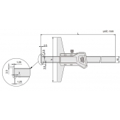 ACCUD 174-006-11 digitální hloubkoměr se dvěma nosy 150mm/6
