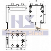 Pevný držák pro upichovací planžety - pravý, BMT55x32
