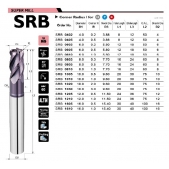 TK stopková fréza toroidní SRB0803, 8x16mm,R0,3