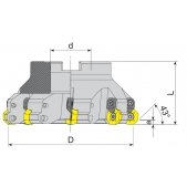 Fréza nástrčná čelní 43° AFM43C-OD0605-D080-A27-Z06-H