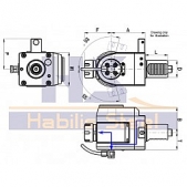 Poháněný držák úhlově stavitelný, DIN 5482 VDI30/ER16 - bez chlazení