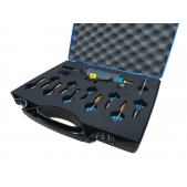 Sada 11 dílů - technické frézy OCEL + GOLD 12 s bruskou AIRCRAFT