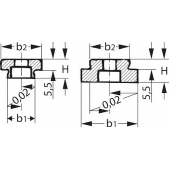 Drážkový kámen s odsazením broušený 37 5365 - 28mm