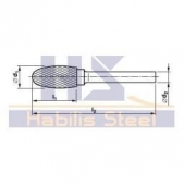 E0610-6 Technická fréza tvrdokovová FORM-TECH, eliptická