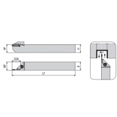 Upichovací nůž vnější SWISS AKKO ADKT-K-R-1212-3-R12-K-S