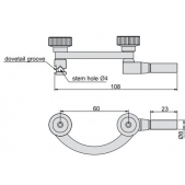 ACCUD 269-060-01 držák číselníku testovacího indikátoru 108mm