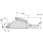 ACCUD 266-016-11 páčkový číselníkový úchylkoměr s dlouhým rozsahem 0-1,6mm ( 0.01mm ) ciferník pr.  37mm