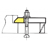 Vidlicová upínka s nosem AMF - DIN 6315 GN 37 1400 26x250mm