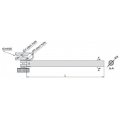 ACCUD 267-115-02 držák pro páčkový číselníkový úchylkoměr/výškoměr 8x115mm