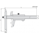ACCUD 162-006-14 posuvné měřítko s nastavitelným ramenem 150mm ( 0.05mm )