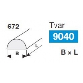 Brousící a obtahovací pilník půlkulatý BRUSIVO 430746 /67236 1321.0015/ - T9040 - 13x150 mm