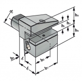Radiální držák B4-50x32-55 - levý, krátký, DIN 69880, (ISO 10889)