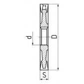 Fréza kotoučová polohrubozubá, typ N, HSSCo5, DIN 885A F720275 63x8x22