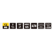 TK stopková fréza s prodlouženou upínací částí QBLL1616, 16x32mm, R8