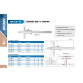 ACCUD 175-006-13 analogový hloubkoměr 150mm / 0.05mm ( s otvory )
