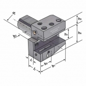 Radiální držák B2 - 40x25-44 - levý, krátký, s chlazením DIN 69880, (ISO 10889)