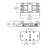 DV510-J1 Dvojitý samostředící upínací svěrák /125.7mm x 258.3mm x 73.4mm/