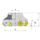 Fréza nástrčná čelní 45° AFM45-SA1706-D100-A32-Z07-H