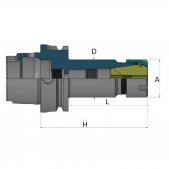 Kleštinový upínač ER MINI HSK63A H160 ER16M