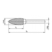 H1232 Technická fréza tvrdokovová FORM-TECH, GOLD,plaménková