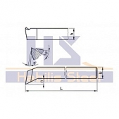 Soustružnický nůž z rychlořezné oceli rohový 223535 16x10x110 mm