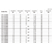 TK stopková fréza kuželová ETL01030, 1x10mm,β 3°