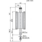 ACCUD 233-010-11 oboustranný přesný číselníkový úchylkoměr 0-10mm ( 0,01mm )