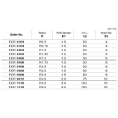 TK stopková fréza tvarová ECR1216, 12x3mm,R6
