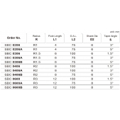 TK stopková fréza kopírovací SBC0406B, 4x8mm,R2