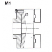 Sklíčidlo s mek. děl. čelistí IUM 243806, 160/3-MM1, 163310 - se zákl. čel. SM a nást. mek. NC