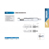 ACCUD 370-010-01 třmenový mikrometr 0-10mm na měření průměru drátků (0.01mm)