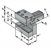 Radiální držák B1 - 16x12x24 - pravý, krátký, DIN 69880, dle 169.31.12