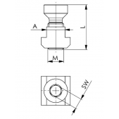 Upevňovací sada AMF 572093 - vel. 60mm, M30